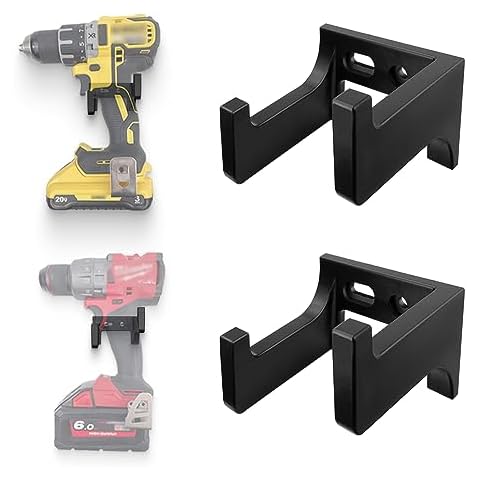 YAMTO 2pcs Power Tool Organizer,Heavy Duty Pegboard Wall Organizer,Stainless Steel, Electric Drill Storage Rack,Perfect for Storage Garages, Homes, Sheds, Workshops, Backyard Shops, etc Cover