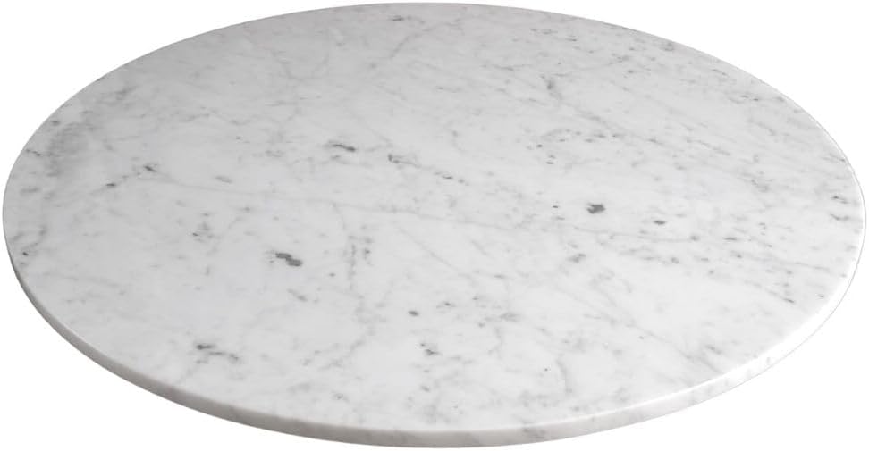Marble Lazy Susan Turntable Rotating Tray Dining Table Centerpiece Serving Plate Large - 22 Inch