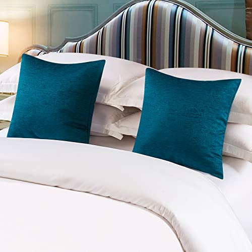 Osvino Solid Bedding Scarf Luxury 100% Microfiber Anti-Fade Bed Runner For Pets Bedroom Hotel Bedding Protector Slipcover, Dark Blue, 2 Pillowcases #TOP1