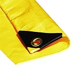 10 x 10 Yellow Color 12 Mil Heavy Duty Tarp w/UV Protection by X1 Tarps