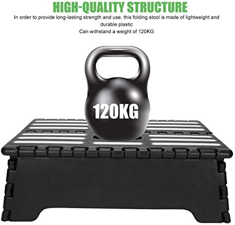 Miniatura 4 de Taburete plegable, reposapiés plegable, portátil, compacto y plegable, taburete plegable para niños y adultos, taburete para baño, jardín, cocina,