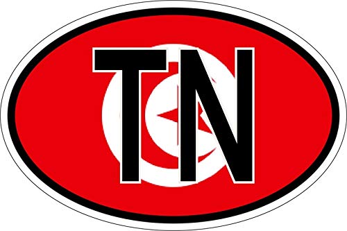 Sticker adesivi adesivo bandiera ovale codice paese usa tennessee TN