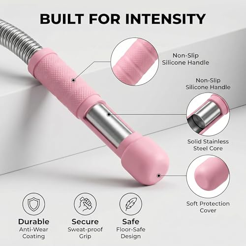 Cuerda de entrenamiento inalámbrica rosa con contrapeso para HIIT eficaz 5