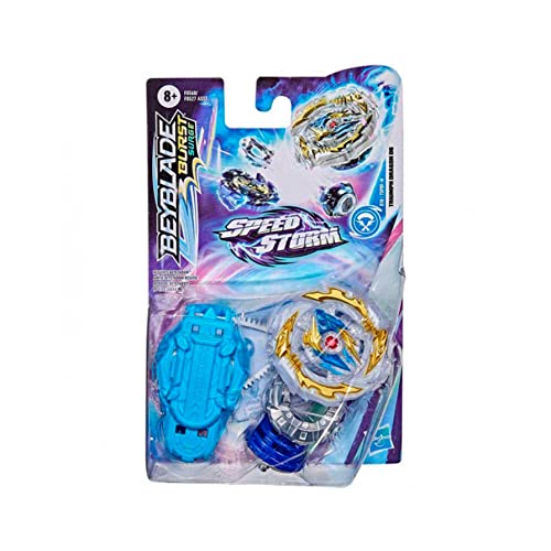 Beyblade Burst Surge Speedstorm - Kit Inicial - Top Triumph Dragon D6 - Top de Batalla Tipo Ataque con Lanzador - Juguete para niños