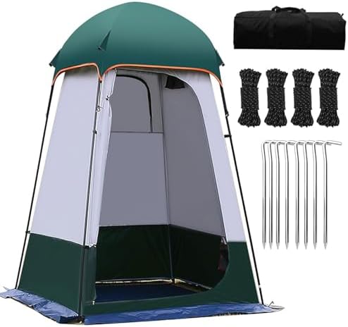 Portable Pop Up Shower Tent with Rain Shelter and Window, Waterproof Privacy Changing Room for Camping, Beach, Fishing