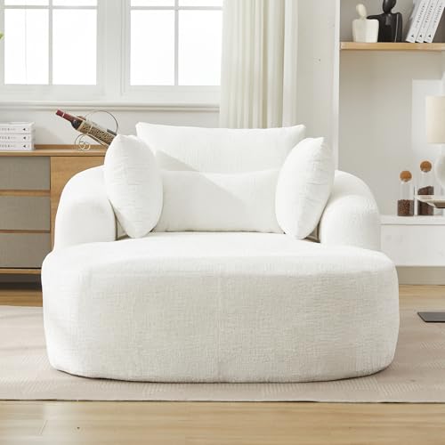 Luscriate Sillón individual de pana con función de sueño, cómodo sillón como cama de invitados, sofá cama de 1 plaza, sin montaje, silla de relajación para salón, dormitorio, oficina, beige (beis, 147