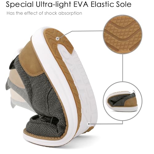 Image of ASITVO Wide Loafers for Men Dress Casual Boat Slip on Walking Shoes Large