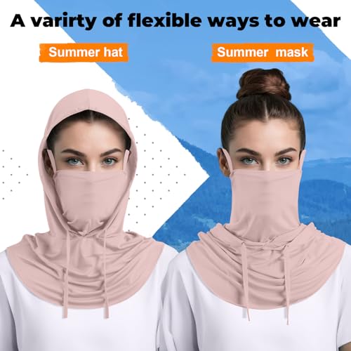 Image of Funtery Summer Cooling Balaclava Mask, UV Protection Hood Mask Breathable Cycling Face Cover Full Head Scarf for Men Women