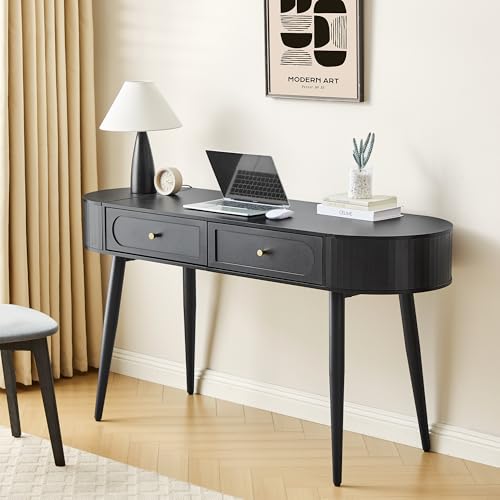 SUJOUCRAFT Practical 59" Wood Writing Desk, Home Office Laptop Desk
