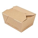 García de Pou 50 Unités - Boîtes Américaines Micro-Ondables Thepack 780 ml 220 g/m2, 11,3 x 9 x 6,3 cm Naturel Carton Ondulé Nano-Micro