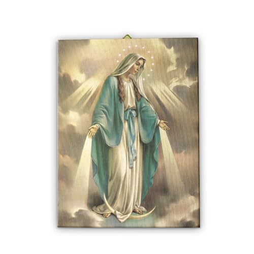 Toile Madonna Miraculeuse Frères Bonella un regard de tendresse protectrice dans votre maison