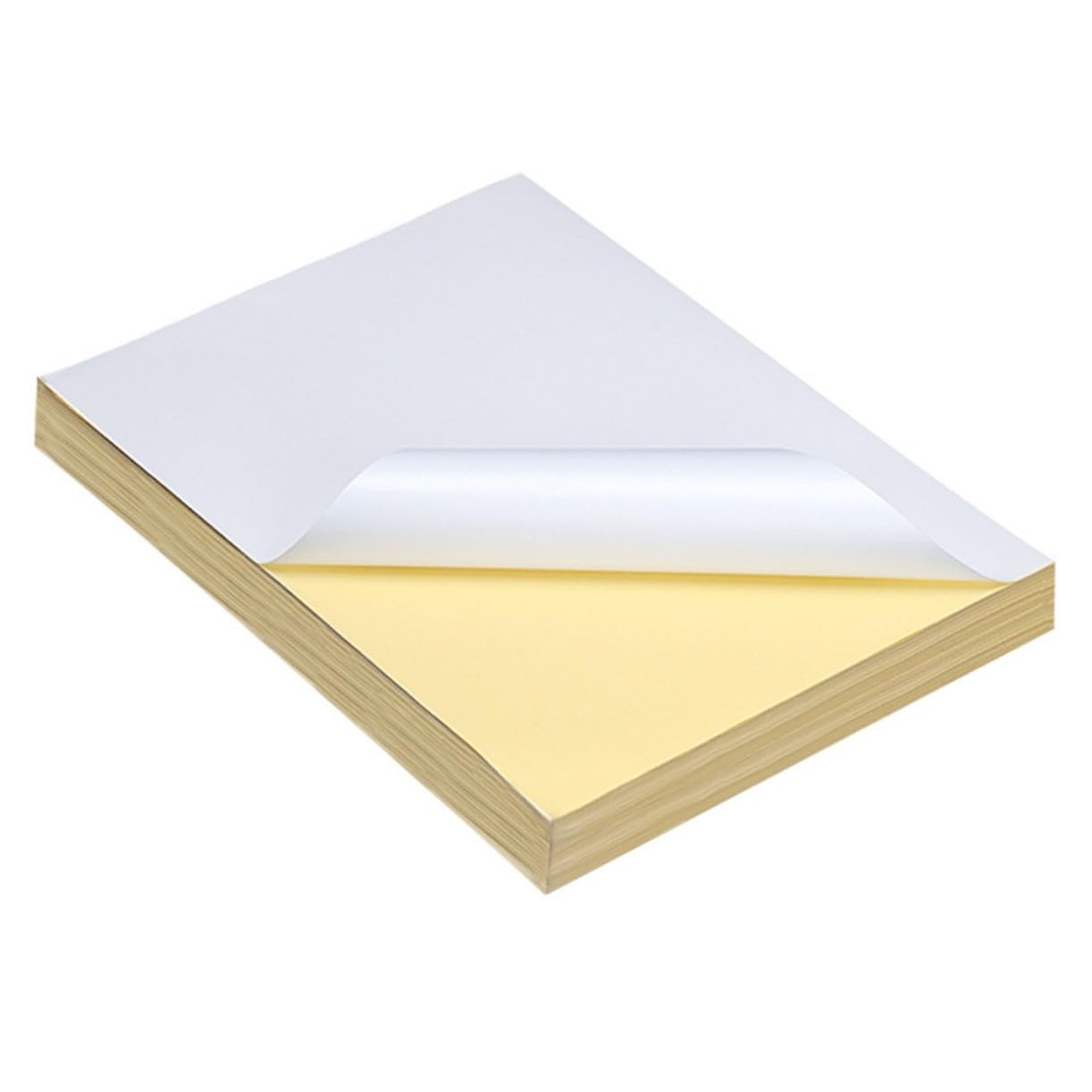 100 Stück Selbstklebendes Typpapier mit Glänzender Oberfläche Bedruckbares Etikettenpapier Kompatibel mit Inkjet und Laserdruckern für Büro Schule und Zuhause Leicht Ablösbar und