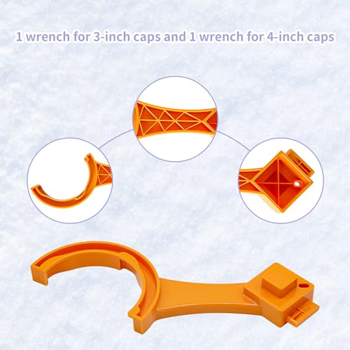 Image of RV Sewer Hose Fitting Wrench, Multi-Purpose RV Sewer Hose Wrench, Fit Most 3-Inch and 4-Inch Male /Female Camper Sewer Caps