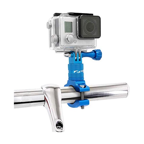 MyGadget Action Cam Fahrradhalterung 360° Metall - Fahrrad Motorrad Rohr Lenkerhalterung Halterung Kompatibel mit u.a…