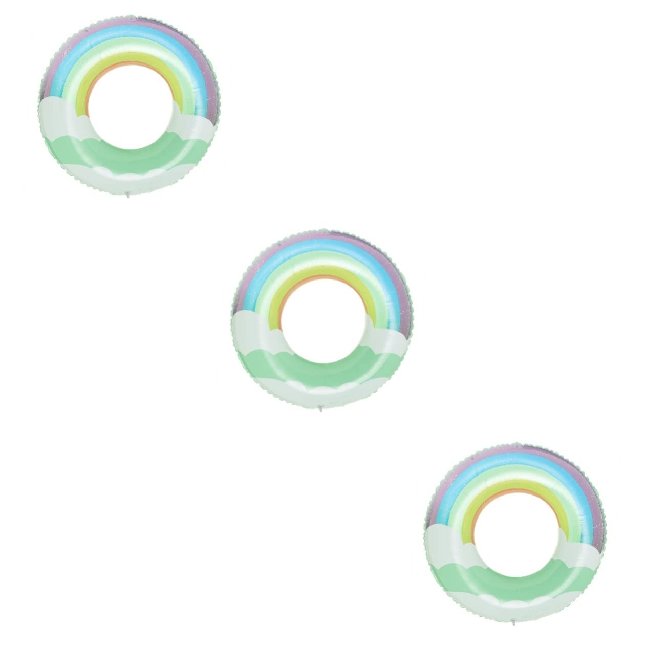 Toyvian 3 Uds Anillo De Natación En La Nube Piscinas Inflables Piscina Portátil para El Verano Inflables Al Aire Conjunto De Juegos Al Aire Tubo De Piscina Inflable Anillo De