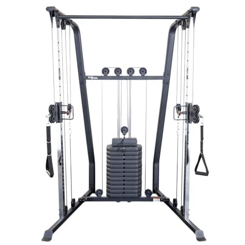 Image of Body-Solid Best Fitness Functional Trainer Cable Machine, Full Body Workout Weight Stacks, Chest and Shoulder Exercise Home Gym LAT Pulldown Machines with 190lb Weights Stack