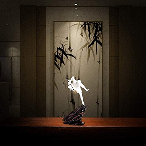 Brûleur d'encens cône backflow bouddha céramique blanche déco maison zen