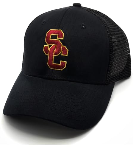 Gorra Trucker Negra de Malla Ajustable de USC miniatura 1