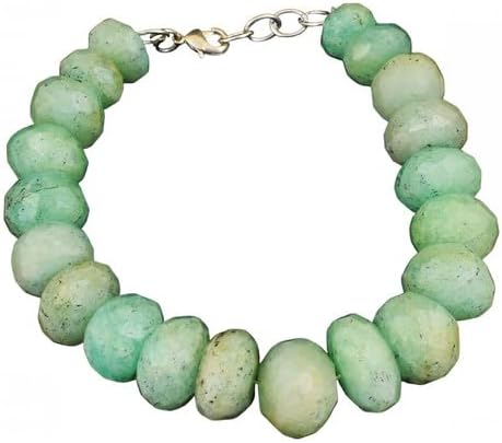Untreated 263 Cts Earth Mined Amazonite Beaded Womens Bracelet Jewelry CHIK-BRACE-45376