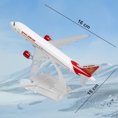 Image of Air India Airlines, diecast, Metal Aeroplane Scale Model Office only for Display, Size -16 cm-A320 ((Air India)