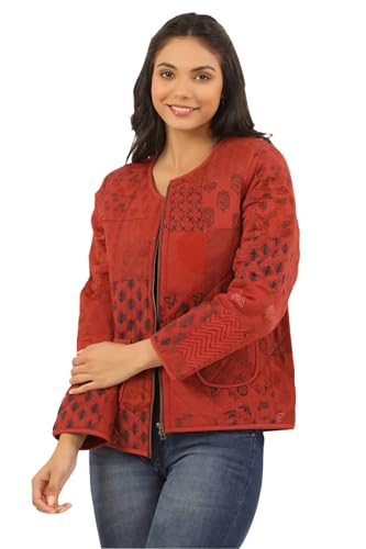 Image of SAY Women's Cotton Regular Fit Quilted Jacket For Winter Wear