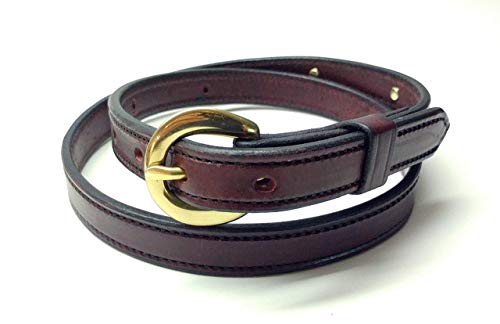 Equestrian Leather Rider's Belt 3/4 inch with or without Custom Engraved Solid Brass Plate(s)2