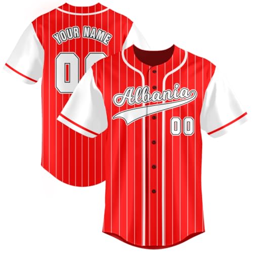 Custom Pinstripe National Team Baseball Jersey Shirts for Men Women miniatura 1