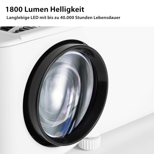 Mini-LED Beamer Technaxx für Outdoor, Haus und Büro mit 2W Lautsprecher
