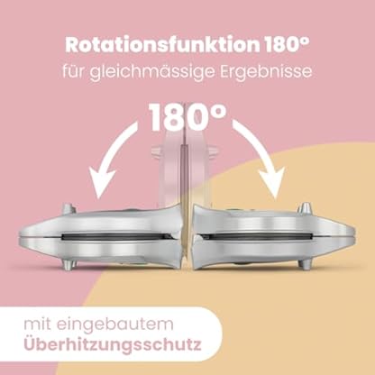 Clatronic® Waffeleisen für trendige Bubble-Waffeln | Bubble Waffeleisen mit 180° Rotationsfunktion für gleichmäßige Backergebnisse | Waffle Maker mit antihaftbeschichteter Backfläche | 700W | WA 3772 – Bild 5