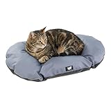 Ferplast Panier Chat, Coussin pour Chiens de Petite Taille, Tapis Chien Imperméable Anti-Rayures idéal pour Niches et Voitures, Lavable 55 x 36 x 3 cm. Gris