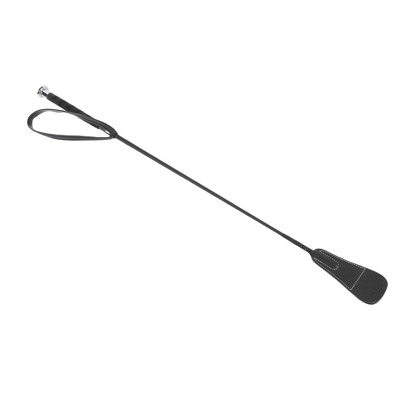 Dioche Frustino da Dressage Equestre Durevole Frustino da Equitazione da Equitazione - Design Antiscivolo da 68 Cm Robusta Fibra di PC con Punta in Pelle - Elegante Nichelato - per Dressage e