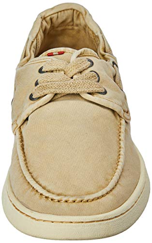 Sapato Casual Reserva Topsider Canvas Masculino, Kaki, 37