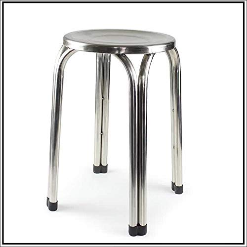 GOYALSON Stainless Steel Stool - Modern Multipurpose Stool for Home, Doctor, Medical, Salon, Warehouse, Garage, Bathroom - Silver - 18.5 Inch Seat Height - 2.66 kg Weight Limit