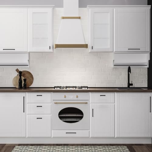 Image of Ravinte 30 Pack Kitchen Matte Black Cabinet Handles 10 Inch Hole Center Stainless Steel Square Cabinet Pulls for Dresser Drawer Cupboard Handles with Screwdriver