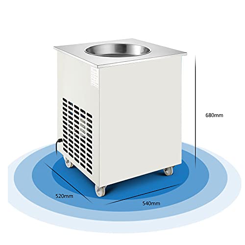 Elektrische Eismaschinenmaschine - 1050W gebratene Joghurtmaschine, 36 cm Einzelrunde Eispfanne Brateneismaschine… – Bild 4