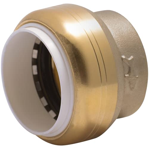 SharkBite 1 Inch PVC Cap, Push to Connect Brass Plumbing Fitting, PVC Pipe, UIP520A