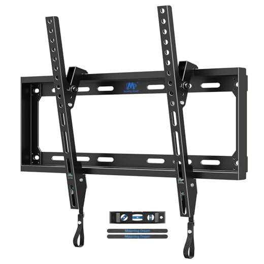 Mounting Dream Tilting TV Mounts for Most 26-55 Inch LED, LCD TVs up to VESA 400 x 400mm and 88 LBS Loading Capacity, TV Wall Mount with Unique Strap Design for Easily Lock and Release MD2268-MK