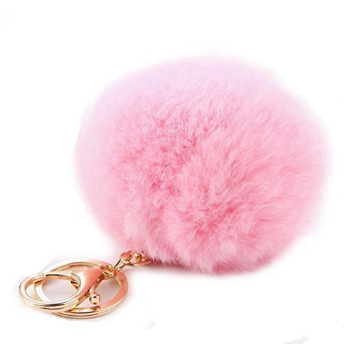 Pusheng - Llavero con bola de pelo, rosa