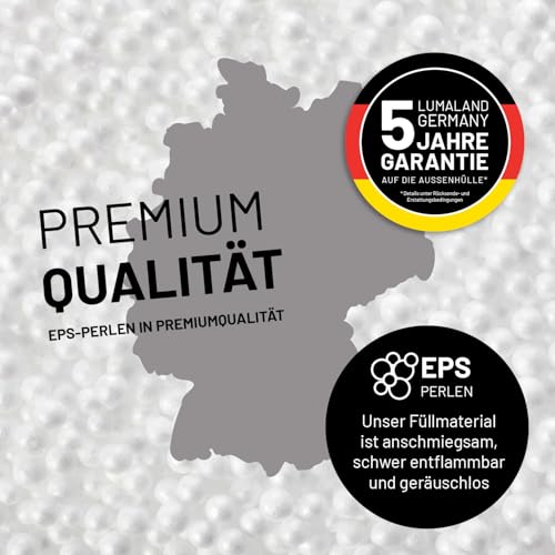 Lumaland Modulares Basic Set - Cord-Reihe | Indoor Sitzsäcke mit Softer Struktur, ideal Sofa Modulen & zum Pouf | Bean Bag mit Füllung - für Wohnzimmer & Co.