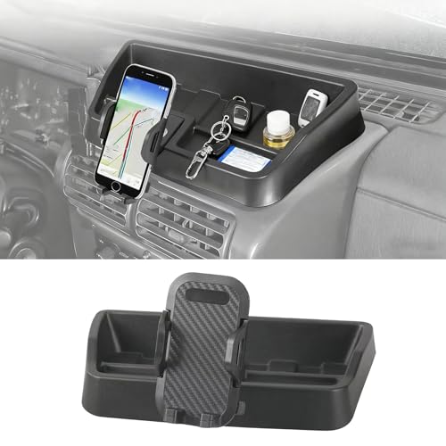 XQTMYHAL TJ Phone Mount for 1997-2006 Jeep Wrangler TJ Dashboard Cell Phone Holder with Storage Tray Interior Accessories