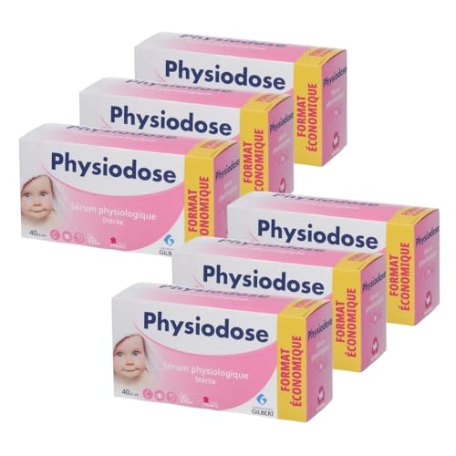 Sérum physiologique Physiodose Gilbert en pack de 6 boîtes de 40 unidoses pour toute la famille