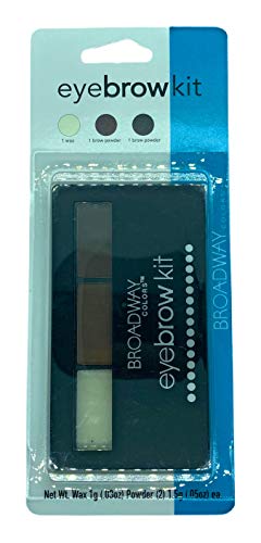 Broadway Colors (1) Eyebrow kit - 1 wax 1 light brow powder 1 dark brown powder - Net Wt. Wax - .03 oz. Powder (2) - .05 oz.