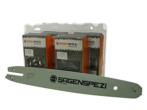 Sägenspezi - Juego de espadas (30 cm, 4 cadenas de media cincel, 3/8", PM 44TG, 1,1 mm, apto para Stihl 017 MS170)