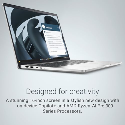 Image of Dell Pro 16 Plus Business AI Laptop (AMD Ryzen AI 7 PRO 350 (> Intel Ultra 7 255U), 32GB DDR5, 512GB SSD, 16 inch FHD+), Next Gen Latitude 5550, 1080p Webcam, Thunderbolt 4, Wi-Fi 7, Win 11 Pro, PB16255