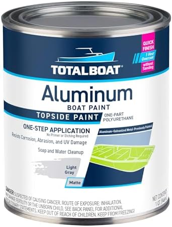 TotalBoat Aluminum Boat Marine Topside Paint - Light Gray Quart