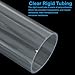 Piutouyar Round Clear Rigid Tubing Pipe,1.81 Inch (46 mm) ID x 2 Inch (50 mm) OD x 12 Inch (305 mm) Length Rigid Tubing Plastic Polycarbonate Tube