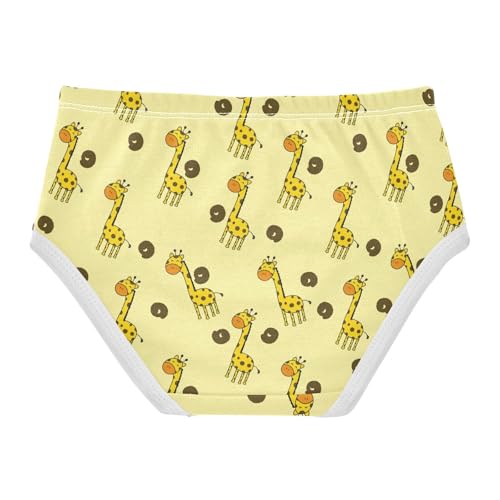 Girls' Underwear Cartoon Giraffe Cotton Stretch Comfort Toddler Panties2
