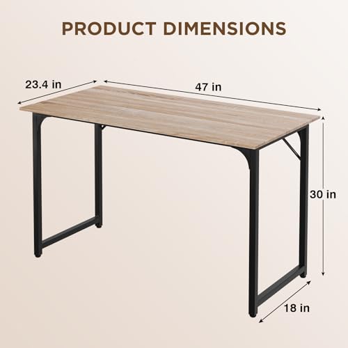 Paylesshere LLKJ10041 47 Inch Computer Desk Modern Writing Desk, Simple Study Table, Industrial Office Desk thumb #2