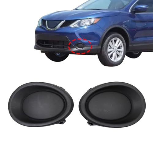 Image of SecosAutoparts Bumper Fog Light Lamp Cover Caps Compatible with Nissan Rogue Sport 2017 2018 2019 Replace# 622576MA5A 622566MA5A NI1038155 NI1039155 Front Left & Right Side