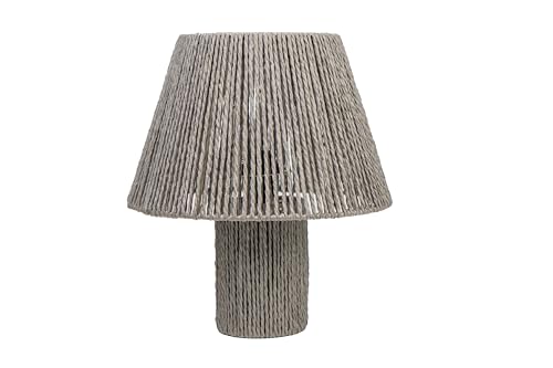 Lampe avec abat-jour gris en corde luminaire chic de salon